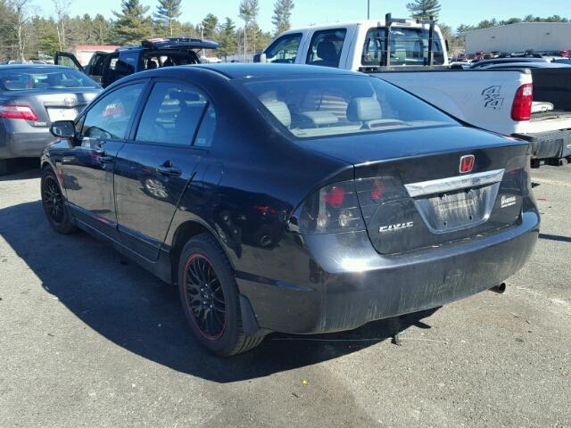 2HGFA16979H337665 - 2009 HONDA CIVIC EXL BLACK photo 3