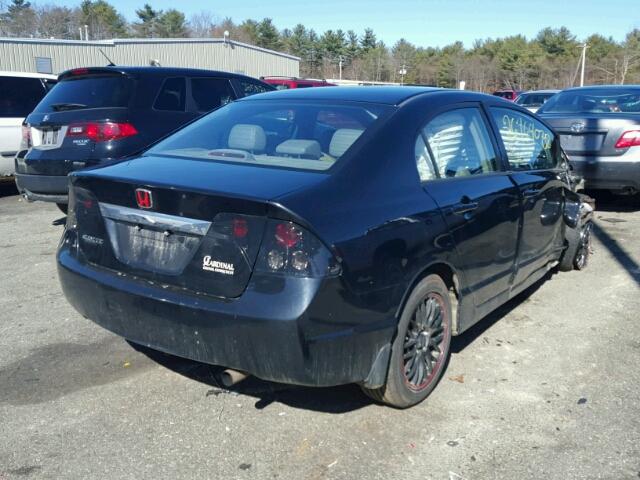 2HGFA16979H337665 - 2009 HONDA CIVIC EXL BLACK photo 4