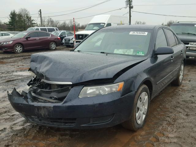 5NPET46C38H315525 - 2008 HYUNDAI SONATA GLS BLUE photo 2