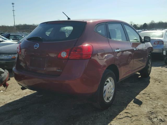 JN8AS5MV6AW101662 - 2010 NISSAN ROGUE S MAROON photo 4