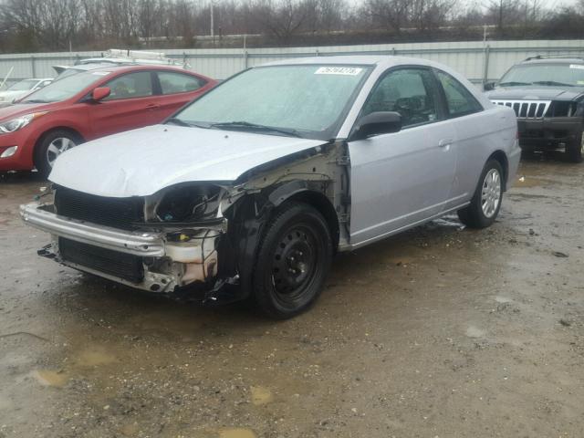 1HGEM22594L083867 - 2004 HONDA CIVIC LX SILVER photo 2