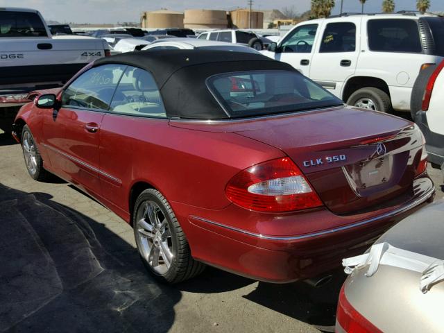 WDBTK56G07F224111 - 2007 MERCEDES-BENZ CLK 350 RED photo 3