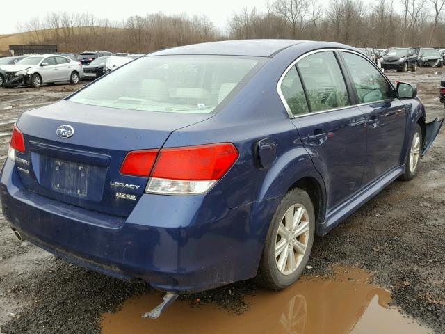 4S3BMBF64A3211545 - 2010 SUBARU LEGACY 2.5 BLUE photo 4