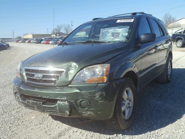 KNDJD736575695798 - 2007 KIA SORENTO EX GREEN photo 2