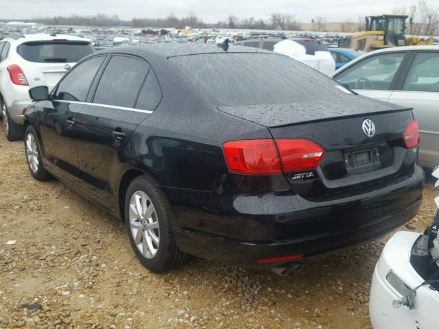 3VWD07AJXEM335642 - 2014 VOLKSWAGEN JETTA SE BLACK photo 3