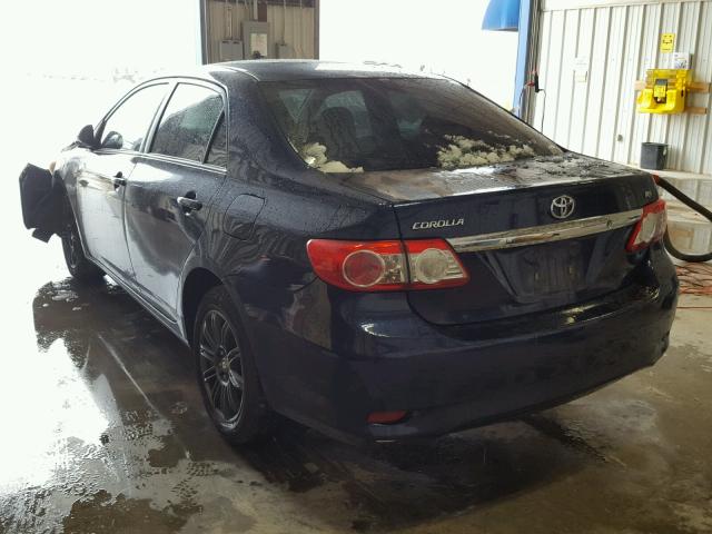 5YFBU4EE7CP063065 - 2012 TOYOTA COROLLA BA BLUE photo 3