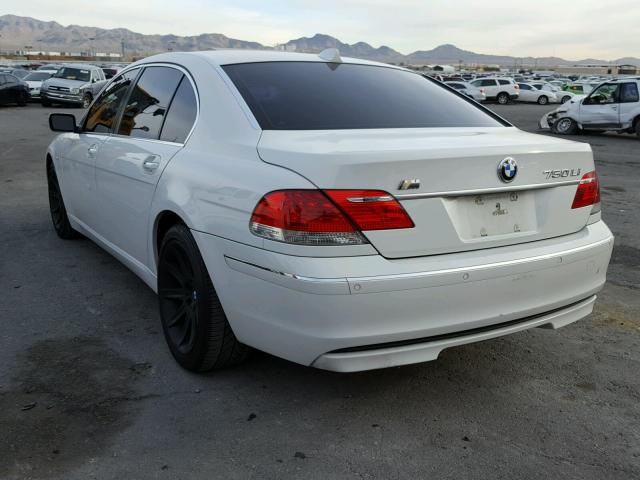 WBAHN83506DT36143 - 2006 BMW 750 LI WHITE photo 3