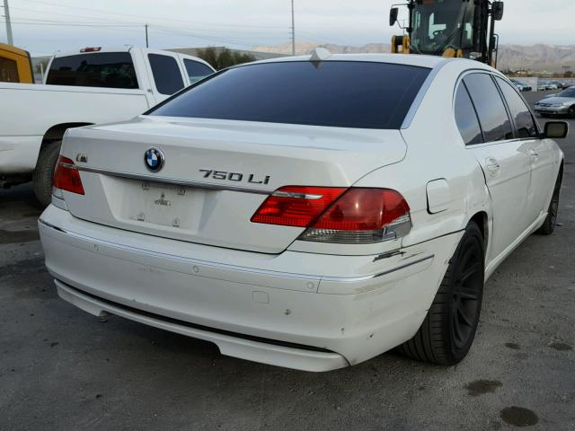 WBAHN83506DT36143 - 2006 BMW 750 LI WHITE photo 4