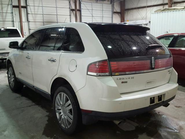 2LMDJ8JC7ABJ02224 - 2010 LINCOLN MKX WHITE photo 3