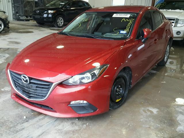 JM1BM1V79E1157973 - 2014 MAZDA 3 TOURING RED photo 2