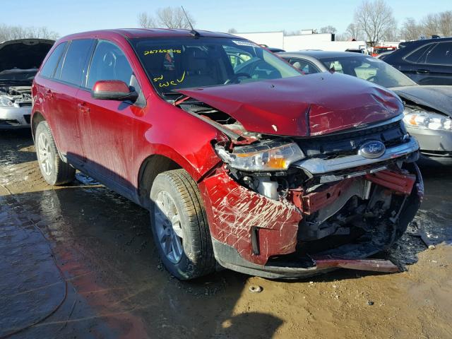 2FMDK3JC9DBC89000 - 2013 FORD EDGE SEL RED photo 1