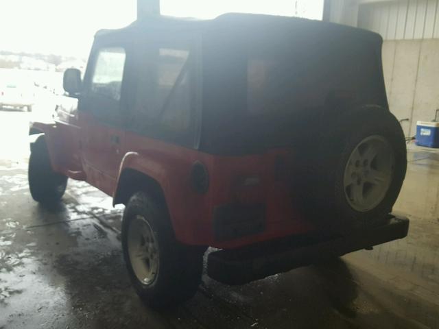 1J4FA39S05P374016 - 2005 JEEP WRANGLER X RED photo 3