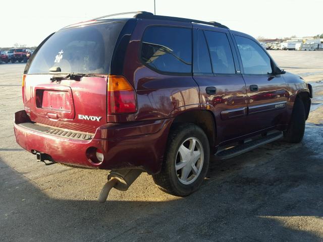 1GKDT13S022251284 - 2002 GMC ENVOY RED photo 4