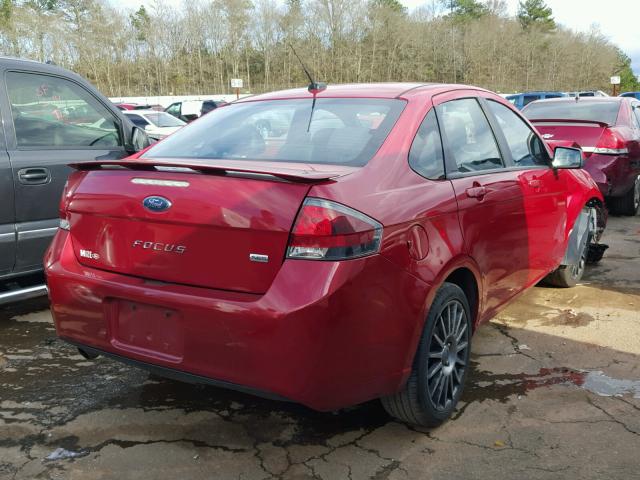 1FAHP3GN4BW108046 - 2011 FORD FOCUS SES BURGUNDY photo 4