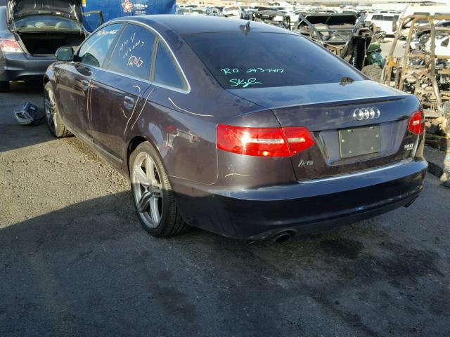 WAUKGAFB9AN052800 - 2010 AUDI A6 PRESTIG BLUE photo 3