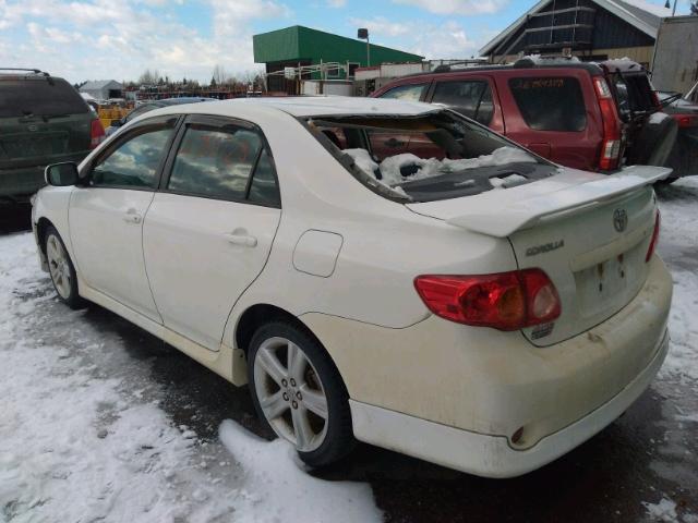 2T1BE4EEXAC043998 - 2010 TOYOTA COROLLA XR WHITE photo 3