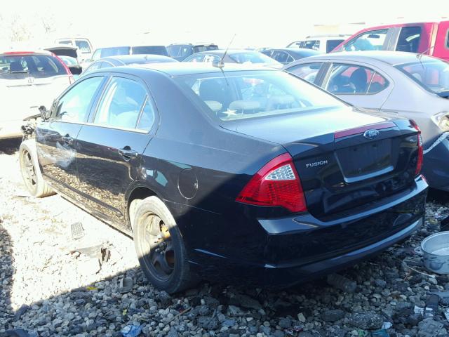 3FAHP0HA2AR112365 - 2010 FORD FUSION SE BLACK photo 3