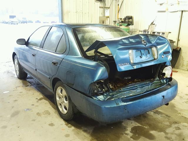 3N1CB51D44L840526 - 2004 NISSAN SENTRA 1.8 BLUE photo 3