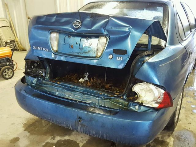 3N1CB51D44L840526 - 2004 NISSAN SENTRA 1.8 BLUE photo 9