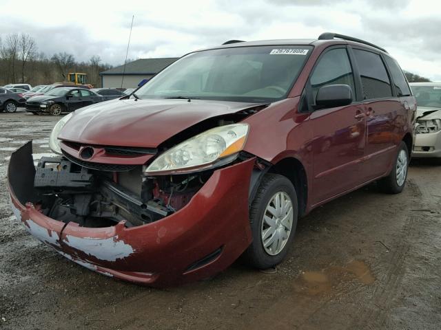 5TDZA23C56S393974 - 2006 TOYOTA SIENNA CE MAROON photo 2