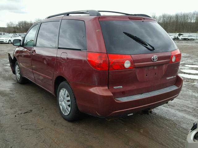 5TDZA23C56S393974 - 2006 TOYOTA SIENNA CE MAROON photo 3