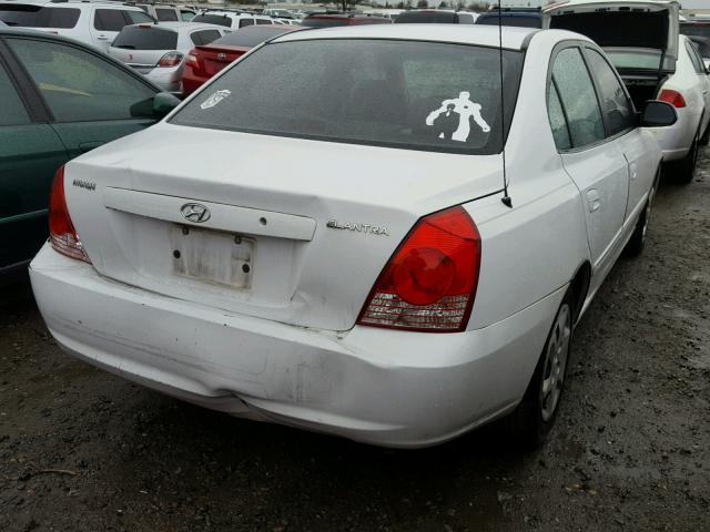 KMHDN46D76U360982 - 2006 HYUNDAI ELANTRA GL WHITE photo 4