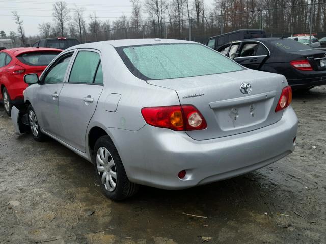 1NXBU4EE7AZ340311 - 2010 TOYOTA COROLLA BA SILVER photo 3