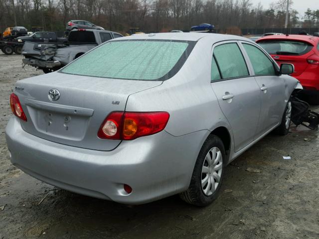 1NXBU4EE7AZ340311 - 2010 TOYOTA COROLLA BA SILVER photo 4