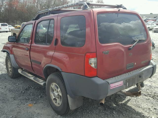 5N1ED28T31C555251 - 2001 NISSAN XTERRA XE RED photo 3