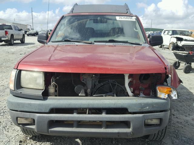 5N1ED28T31C555251 - 2001 NISSAN XTERRA XE RED photo 9