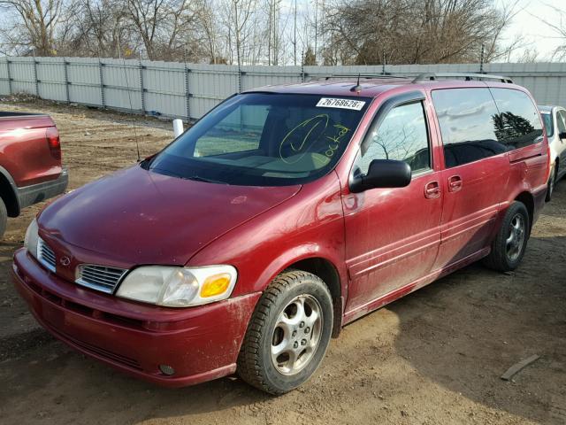 1GHDX13EX4D114123 - 2004 OLDSMOBILE SILHOUETTE MAROON photo 2