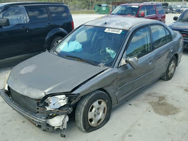 JHMES96644S013939 - 2004 HONDA CIVIC HYBR GRAY photo 2