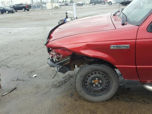 1FTKR1ED4APA71002 - 2010 FORD RANGER SUP RED photo 9