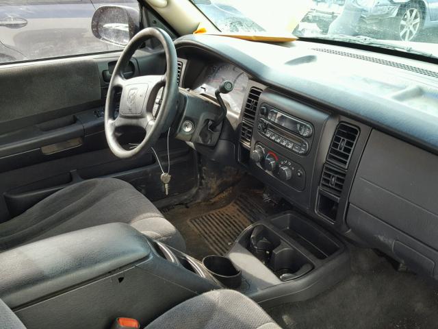 1B7HL48N02S710301 - 2002 DODGE DAKOTA QUA GRAY photo 9