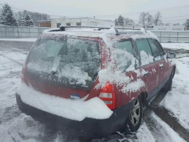 JF1SG63643H728326 - 2003 SUBARU FORESTER 2 MAROON photo 4