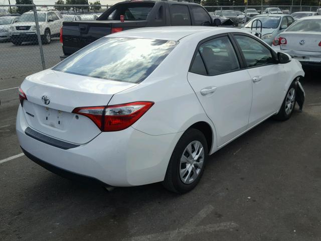 5YFBURHE9EP080154 - 2014 TOYOTA COROLLA L WHITE photo 4