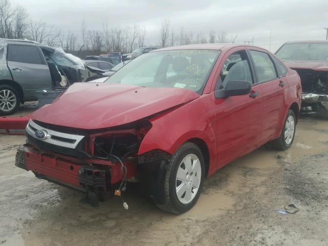 1FAHP3EN3BW199488 - 2011 FORD FOCUS S RED photo 2