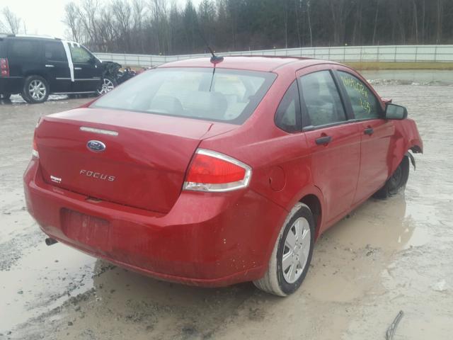 1FAHP3EN3BW199488 - 2011 FORD FOCUS S RED photo 4