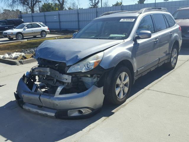 4S4BRDLC9B2311375 - 2011 SUBARU OUTBACK 3. SILVER photo 2