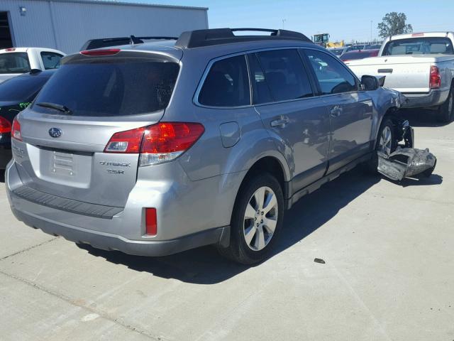 4S4BRDLC9B2311375 - 2011 SUBARU OUTBACK 3. SILVER photo 4