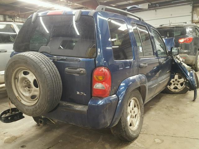 1J4GL58K22W367906 - 2002 JEEP LIBERTY LI BLUE photo 4