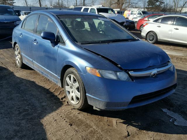 1HGFA16548L035068 - 2008 HONDA CIVIC LX BLUE photo 1