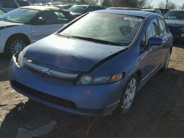 1HGFA16548L035068 - 2008 HONDA CIVIC LX BLUE photo 2