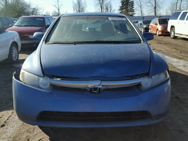 1HGFA16548L035068 - 2008 HONDA CIVIC LX BLUE photo 9