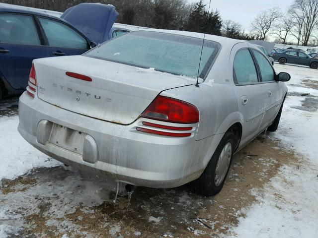 1B3EJ46X71N580464 - 2001 DODGE STRATUS SE SILVER photo 4