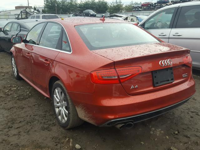 WAUBFAFL1FN021396 - 2015 AUDI A4 PREMIUM ORANGE photo 3