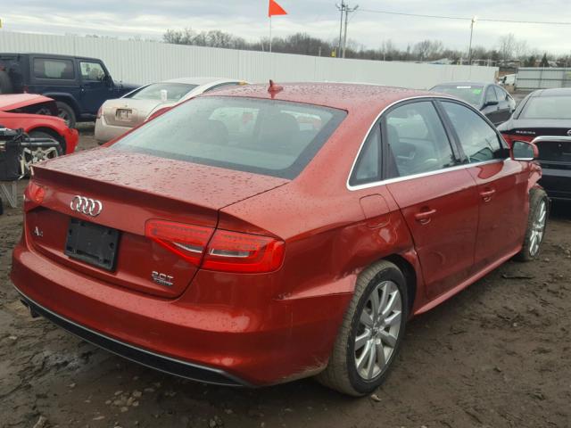 WAUBFAFL1FN021396 - 2015 AUDI A4 PREMIUM ORANGE photo 4