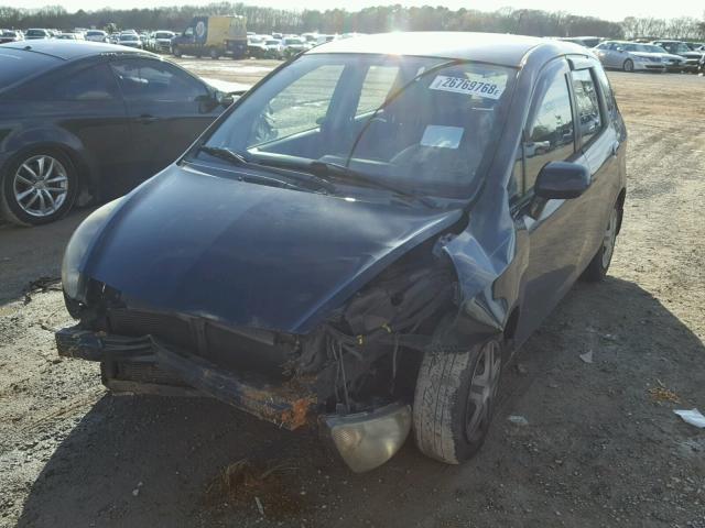 JHMGD37467S002149 - 2007 HONDA FIT BLACK photo 2