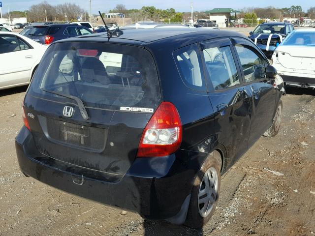 JHMGD37467S002149 - 2007 HONDA FIT BLACK photo 4