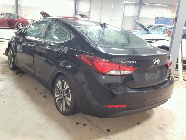 KMHDH4AHXFU233208 - 2015 HYUNDAI ELANTRA SE BLACK photo 3